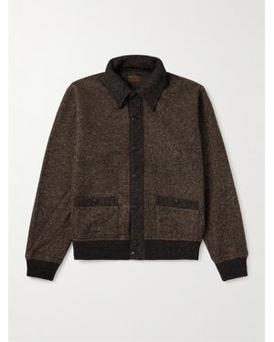 RRL Angus Herringbone Cardigan - Black