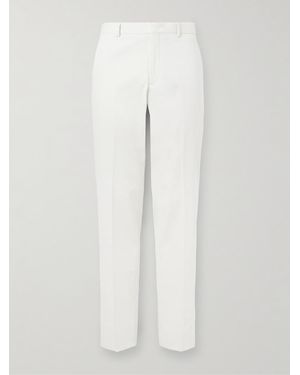 Loro Piana Jarno Austin Straight-Leg Stretch-Cotton Twill Trousers - White