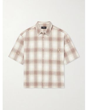 NAHMIAS Checked Cotton-Flannel Shirt - Natural