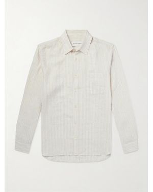 Frescobol Carioca Telles Striped Linen Shirt - White