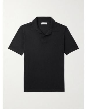 Gabriela Hearst Stendhal Merino Wool Polo Shirt - Black
