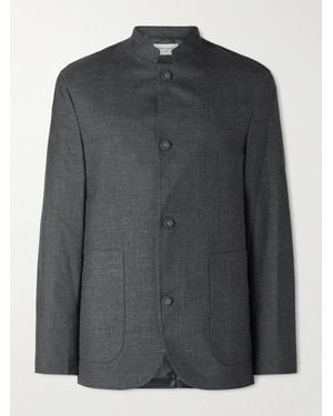 Officine Generale Meryl Virgin Wool, Silk And Linen-Blend Jacket - Black