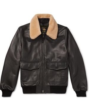 Golden Bear The Carter Shearling Bomber Jacket - Gray