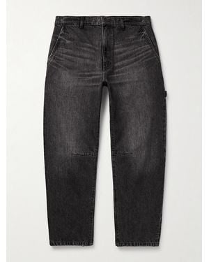 Nili Lotan Carpenter Straight-Leg Cropped Jeans - Grey