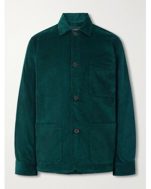 Portuguese Flannel Labura Cotton-Corduroy Overshirt - Green