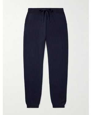 Allude Tapered Wool And Cashmere-Blend Sweatpants - Blu