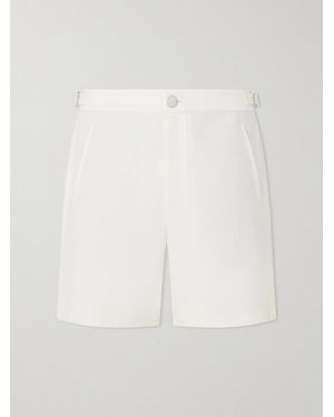God's True Cashmere Straight-Leg Linen-Twill Shorts - White