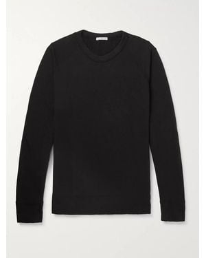 James Perse Loopback Supima Cotton-Jersey Sweatshirt - Black
