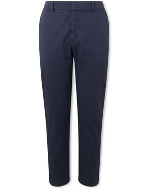 Barena Tapered Stretch-Cotton Gabardine Pants - Blue