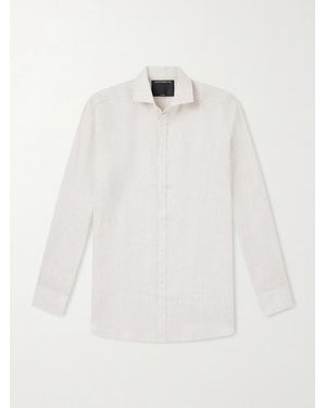 Favourbrook Bridford Cutaway-collar Linen Shirt - White