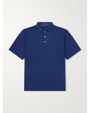 Peter Millar Excursionist Stretch-Cotton And Modal-Blend Polo Shirt - Blu