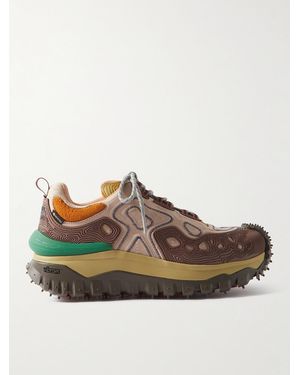 Moncler Genius Salehe Bembury Trailgrip Grain Rubber-Trimmed Gore-Tex Ballistic Nylon Trainers - Brown