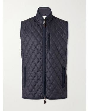 James Purdey & Sons Moorland Padded Quilted Shell Gilet - Blue
