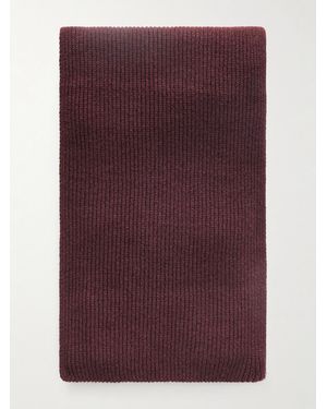 William Lockie Ribbed Cashmere Scarf - Purple