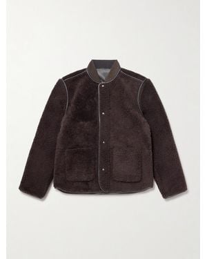 MR P. Reversible Shearling Jacket - Brown