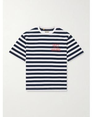 GALLERY DEPT. French gestreiftes T-Shirt aus Baumwoll-Jersey mit Logoprint - Blau