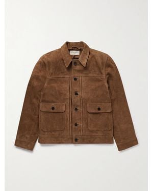 Officine Generale Lazlo Suede Jacket - Brown