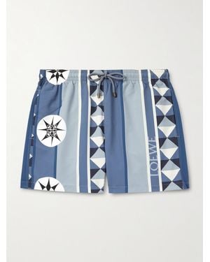 Loewe Paula's Ibiza Straight-leg Mid-length Printed Swim Shorts - Blue