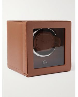 Wolf Cub Full-Grain Vegan Single Watch Winder With Cover - Brown