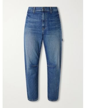 Nili Lotan Carpenter Straight-Leg Cropped Jeans - Blue