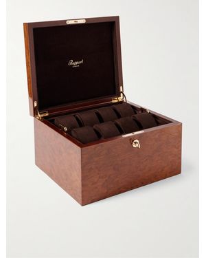 Rapport Heritage Burr Walnut 16-piece Watch Box - Brown