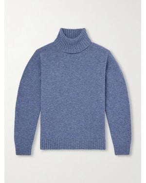 Caruso Wool Rollneck Jumper - Blue