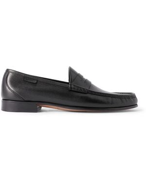 TOM FORD【リプリー レザーローファー☆ブラック】関税送料込 TOM FORD Ripley Leather Loafers for Men | MR PORTER