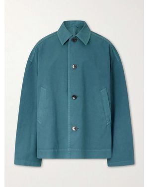 Dries Van Noten Robinson Cotton-Twill Coat - Blue