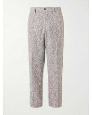NN07 Paw 1087 Straight-leg Recycled-herringbone Suit Trousers - Grey