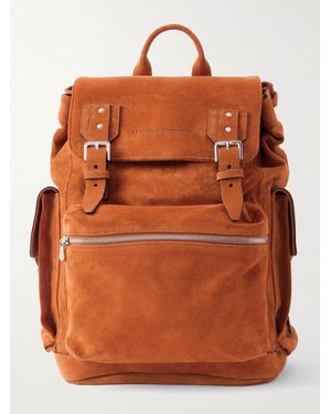 Brunello Cucinelli Suede Backpack - Orange