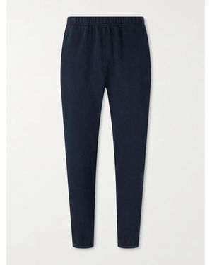 Les Tien Heavyweight Structured-Fleece Cotton-Jersey Joggers - Blue