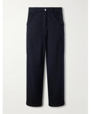 A.PRESSE Cotton-Twill Trousers - Blau