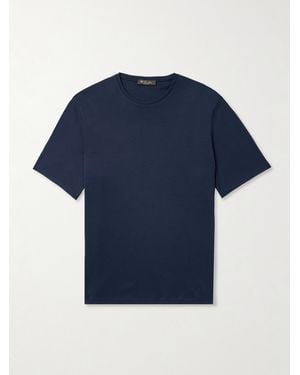 Loro Piana Tremezzo Sea Island Cotton-Jersey T-Shirt - Blue