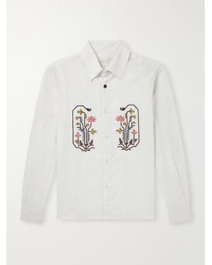 Kardo Luis Embroidered Cotton Shirt - White