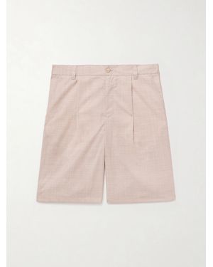 Frescobol Carioca Serano Pleated Wool Shorts - Pink