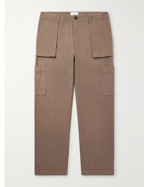 MR P. Edward Straight-Leg Cotton-Twill Cargo Trousers - Natural