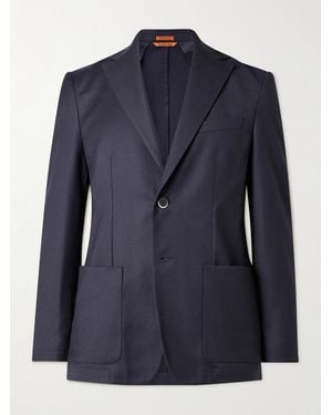 Barena Borgo Virgin Wool-Blend Suit Jacket - Blue