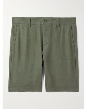 NN07 Crown 1454 Straight-leg Linen Shorts - Green