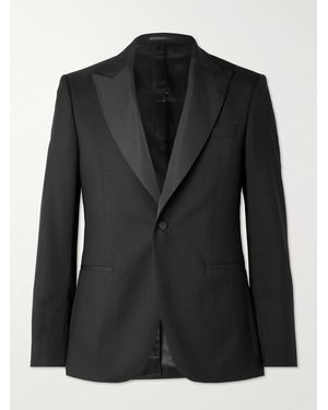 MR P. Slim-fit Satin-trimmed Wool Tuxedo Jacket - Black