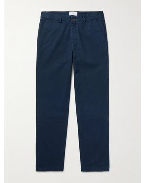 MR P. Samuel Straight-Leg Organic Cotton-Blend Twill Chinos - Blue