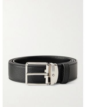 Montblanc Everyday 3.5Cm Reversible Leather Belt - Black