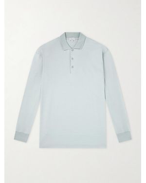 Charvet Cotton-Satin Polo Shirt - Blue