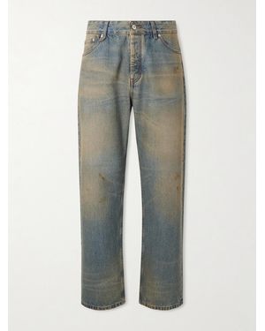 Jacquemus Le De-nîmes Berger Straight-leg Distressed Jeans - Grey