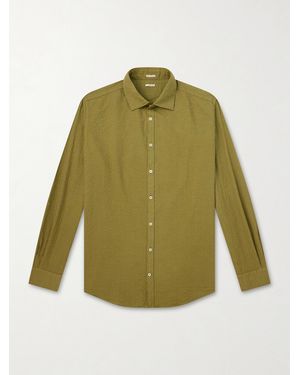 Massimo Alba Genova Relaxed-Fit Cotton Shirt - Green