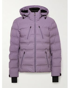 Aztech Mountain Nuke Suit Quilted Hooded Down Ski Jacket - Purple