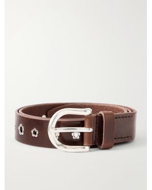 Our Legacy 3.5Cm Flower Embellished Leather Belt - Brown