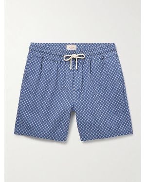 Portuguese Flannel Shorts A Gamba Dritta - Blu
