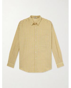 AURALEE Checked Cotton-Poplin Shirt - Natural