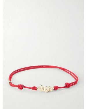 Luis Morais 14-Karat On A Cord Bracelet - Red