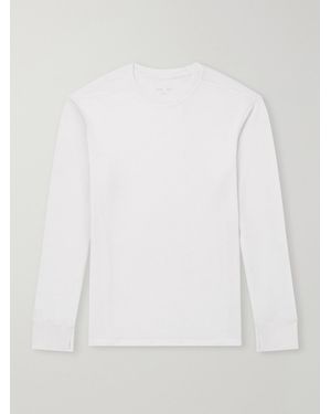 Literary Sport Weldon Waffle-Knit Wool T-Shirt - White